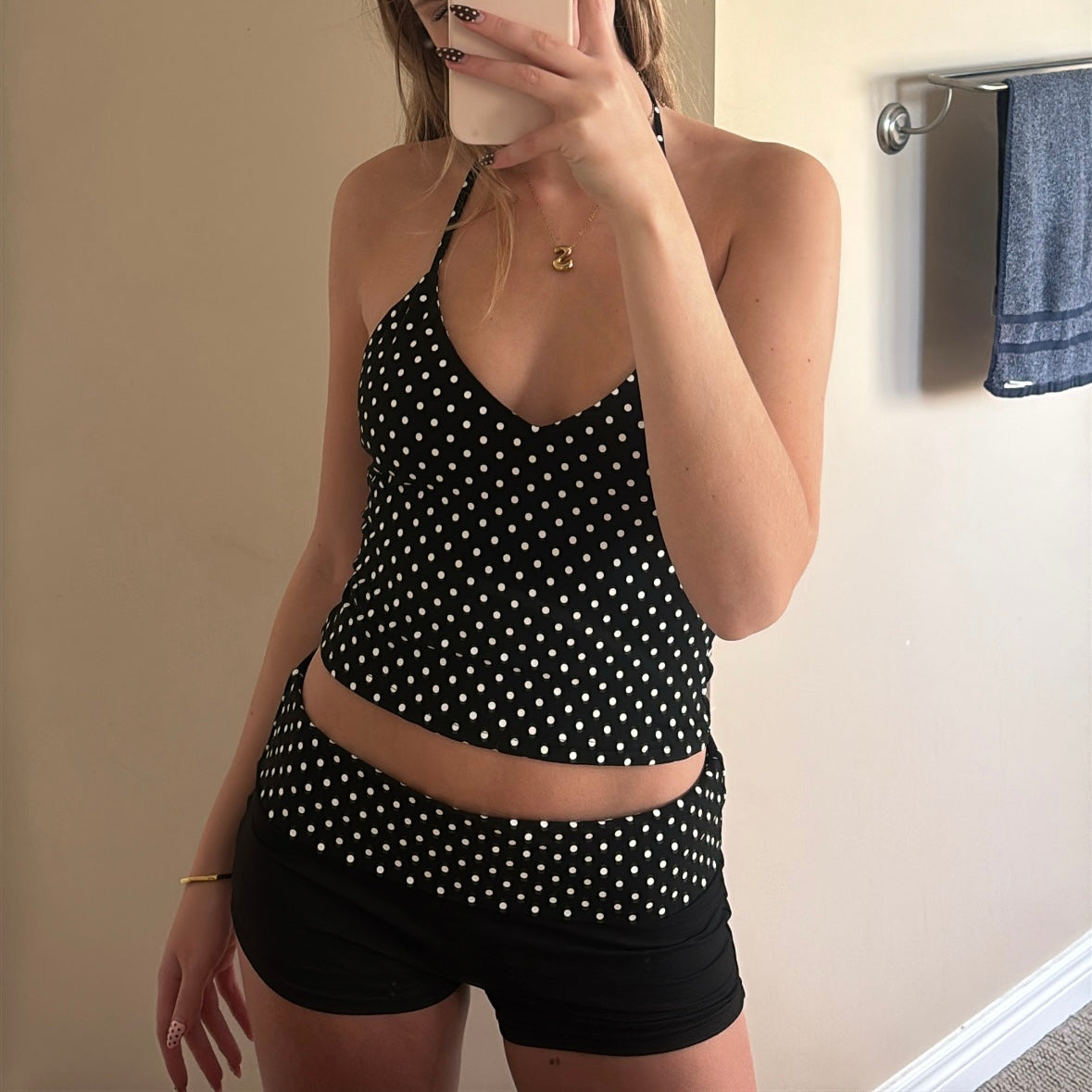 classic polka dot fold over shorts