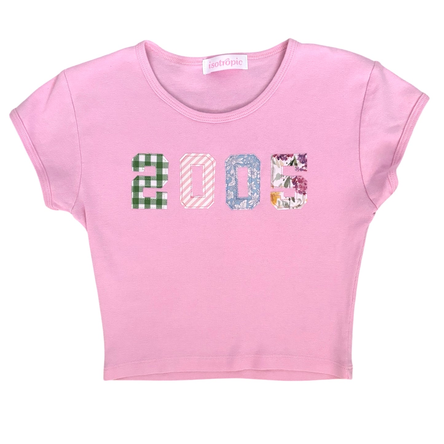 2005 pink patchwork tee
