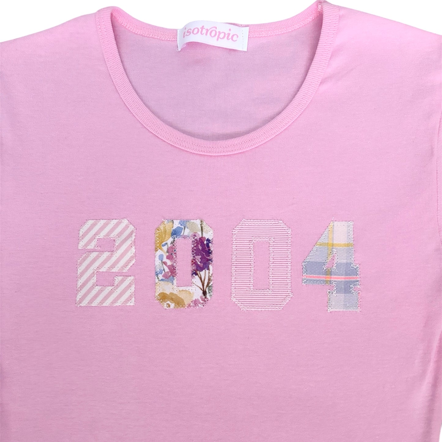 2004 pink patchwork tee
