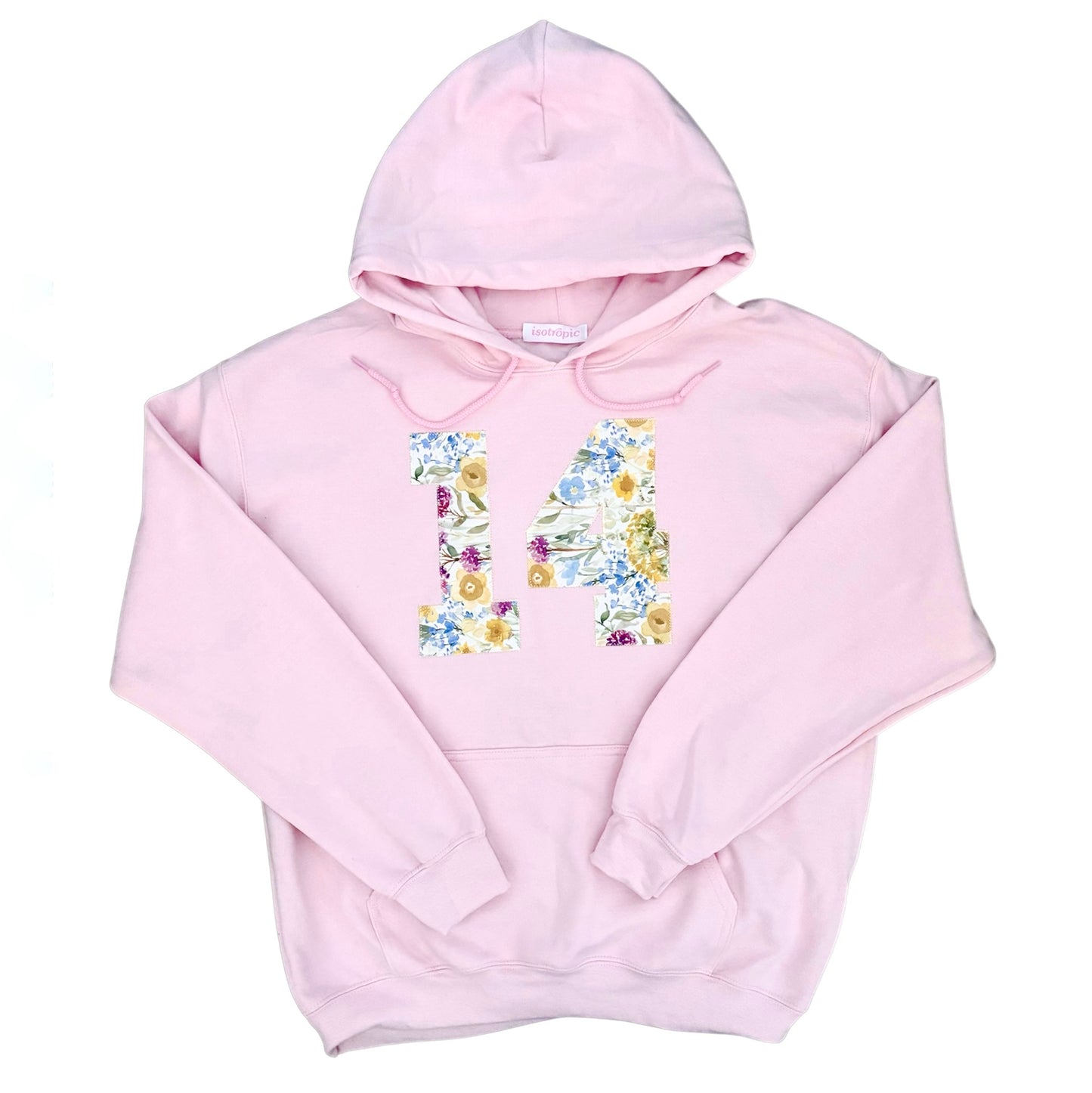 fourteen patchwork pink hoodie
