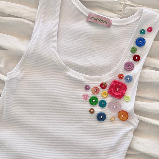 gabriella button tank