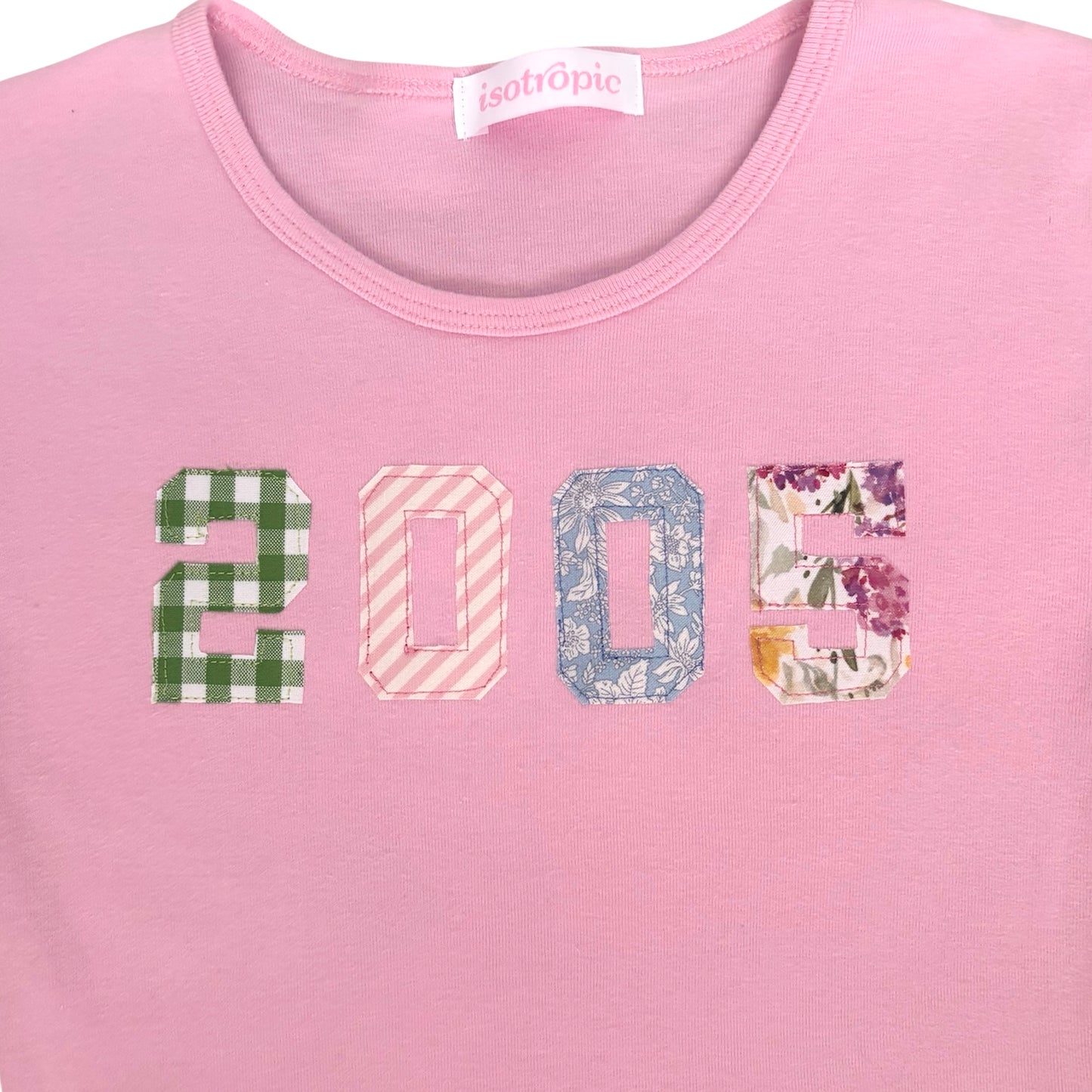 2005 pink patchwork tee