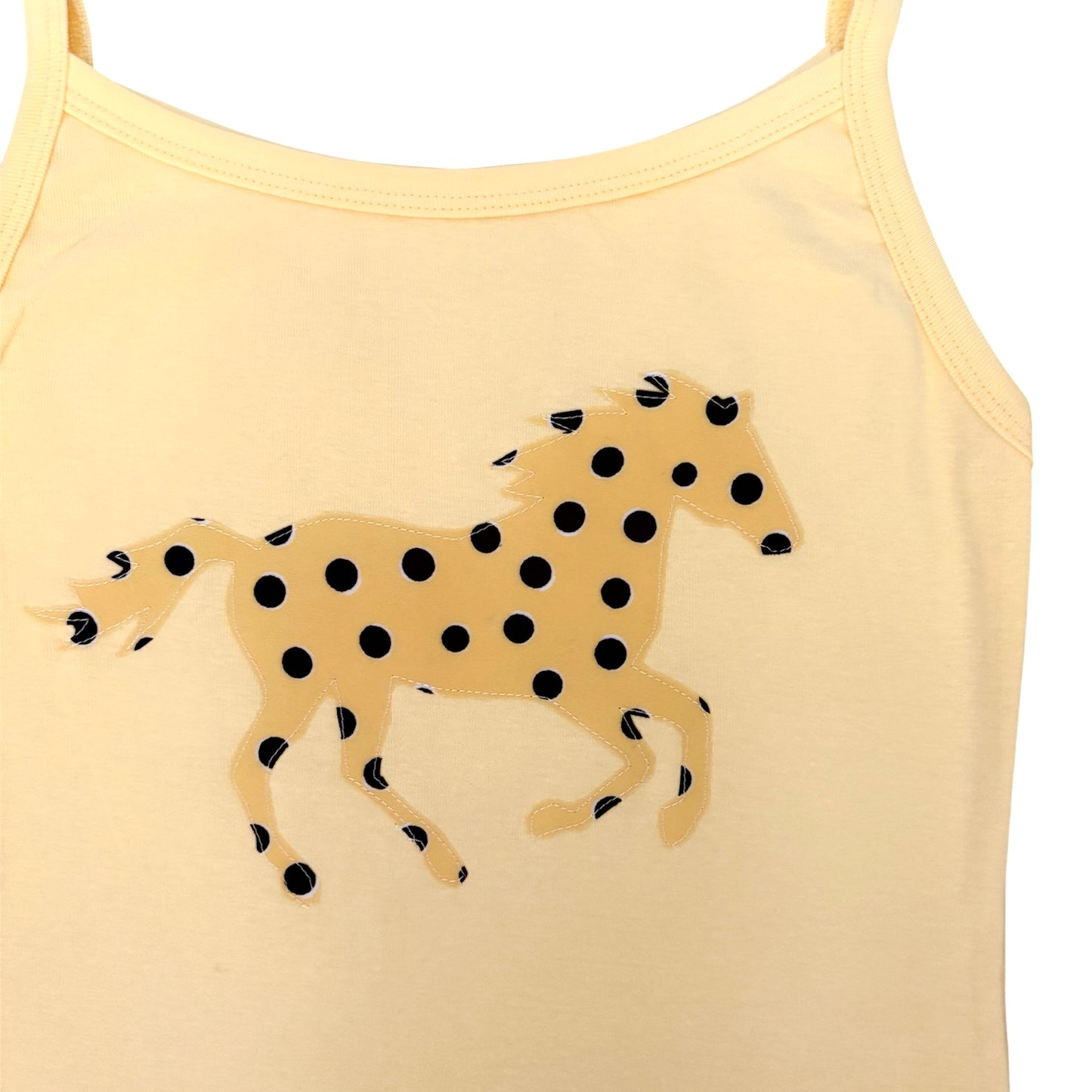 yellow polka dot horse cami