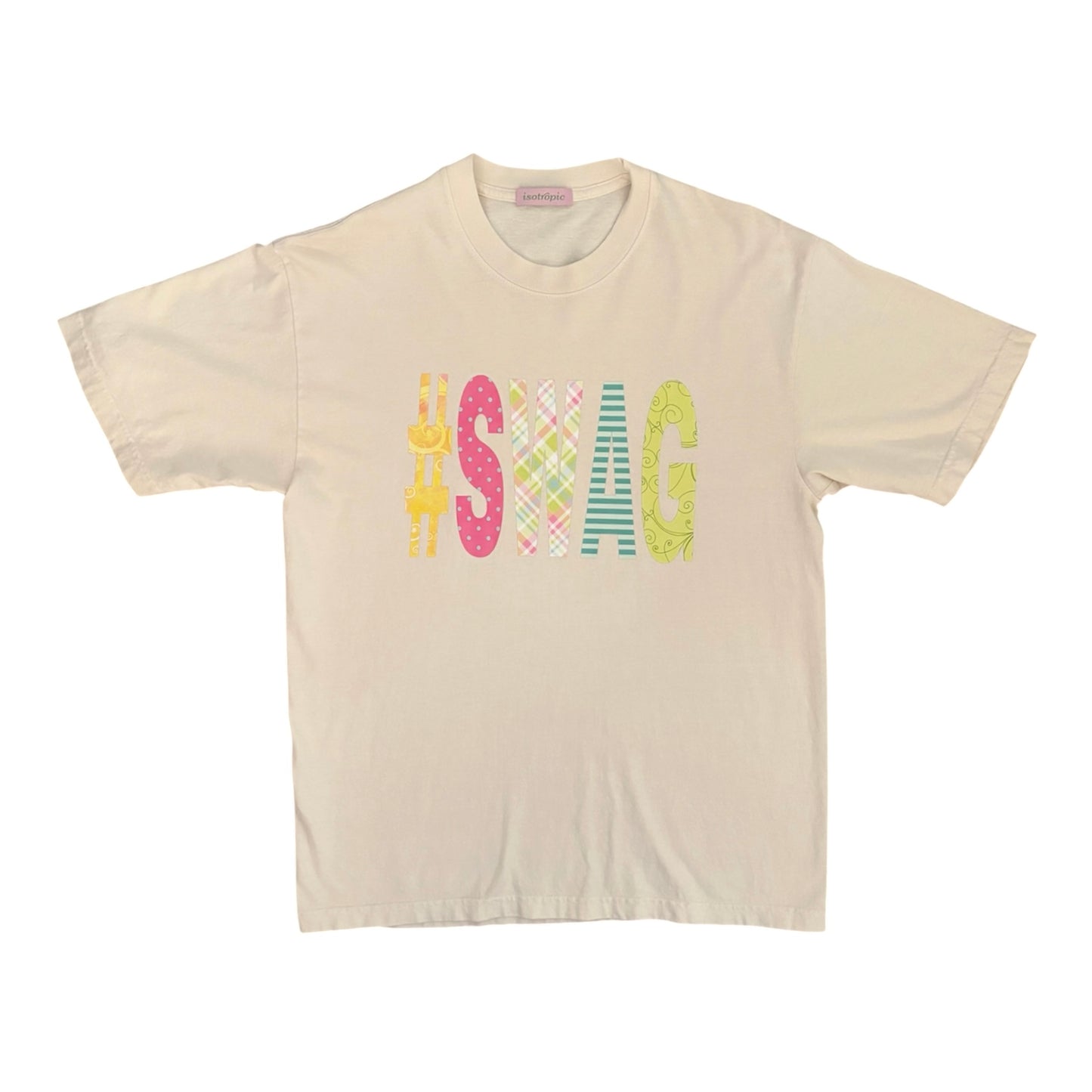 beige y2k swag tee
