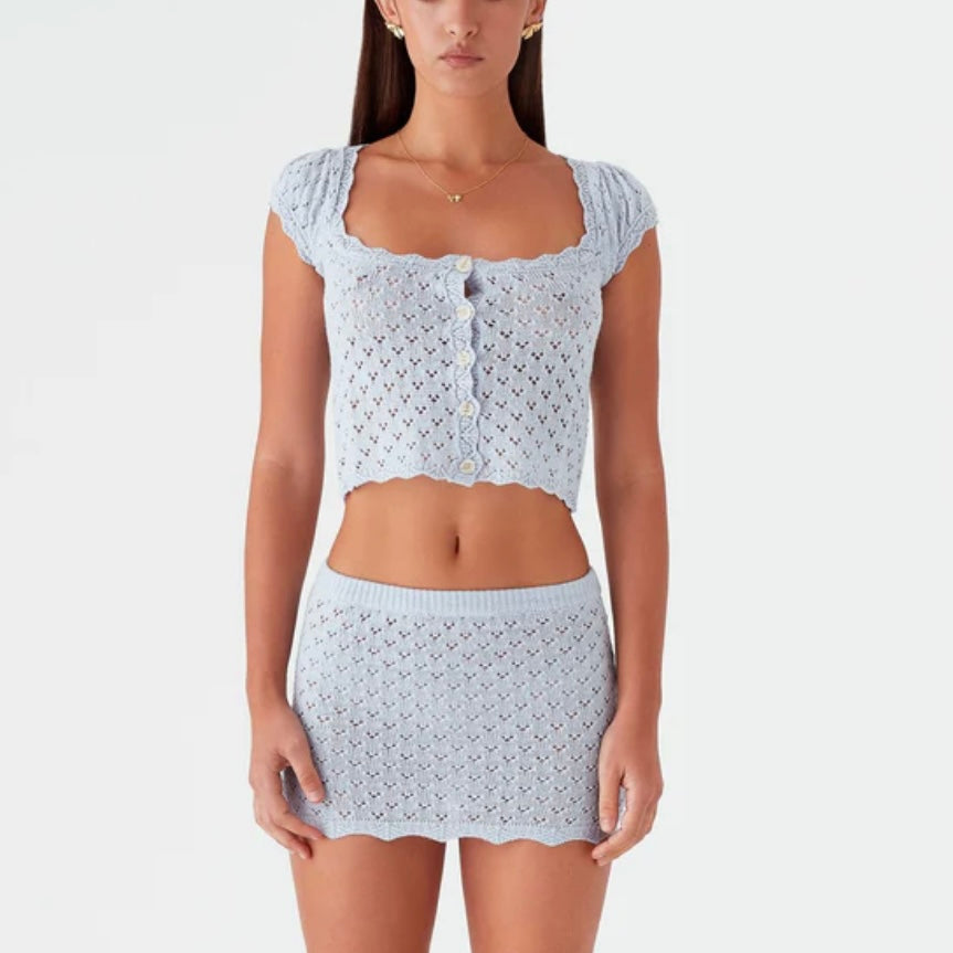 Peppermayo - Blue Bird Knit Top