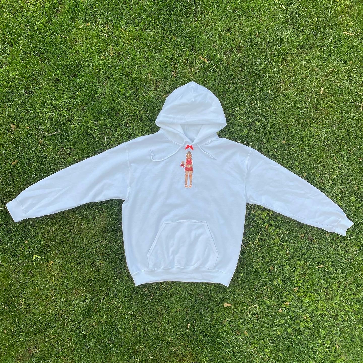 white doll hoodie