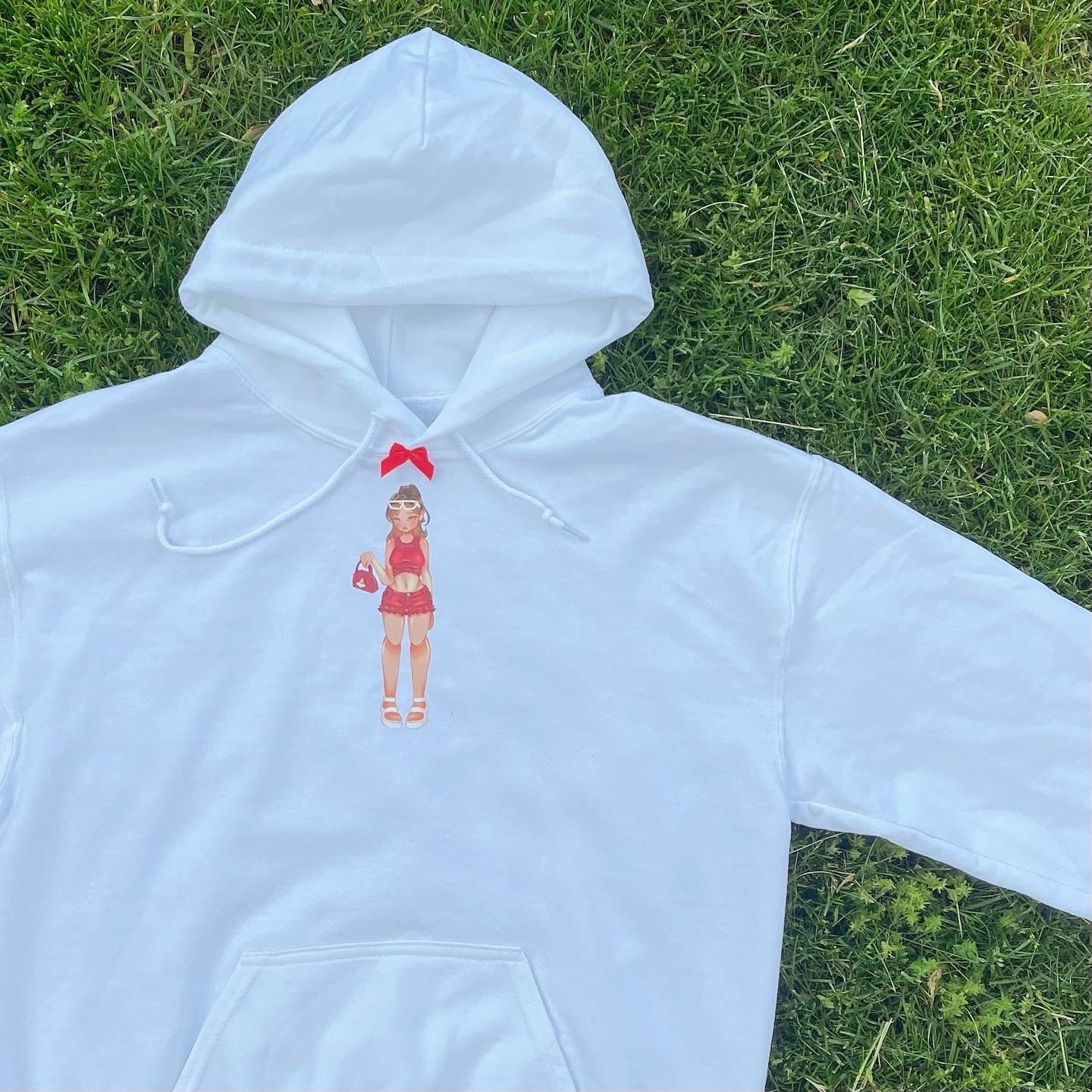 white doll hoodie