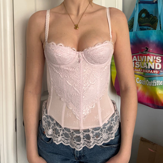 pink corset top