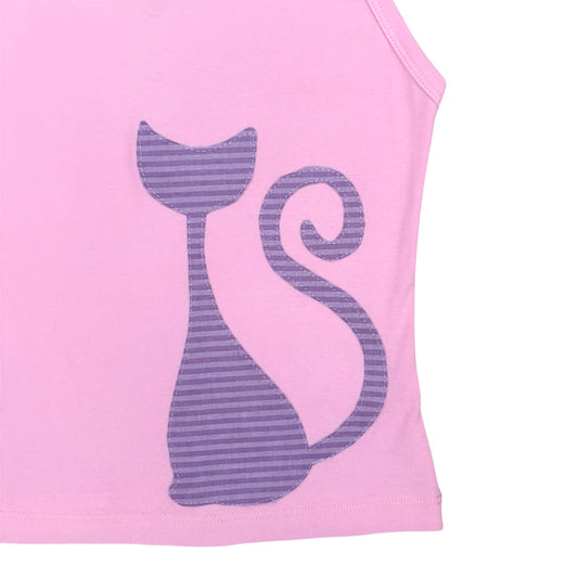 pink striped cat cami