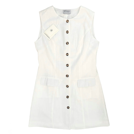 Peppermayo - Castello Fiore Linen Mini Dress - White