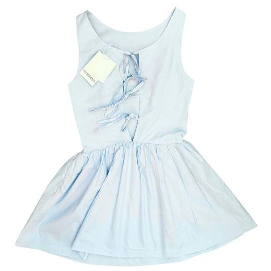 Peppermayo- Dakota Bow Mini Dress - Pale Blue