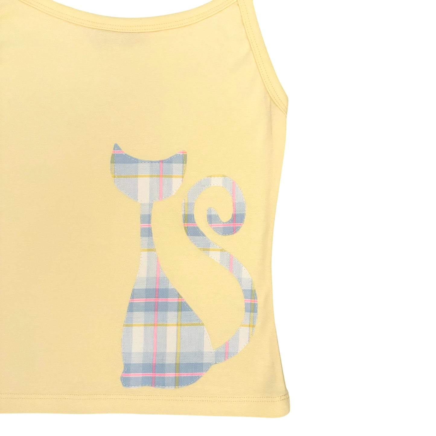 yellow plaid cat cami