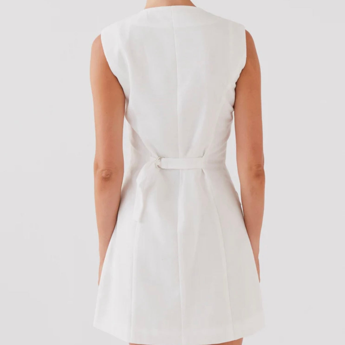 Peppermayo - Castello Fiore Linen Mini Dress - White