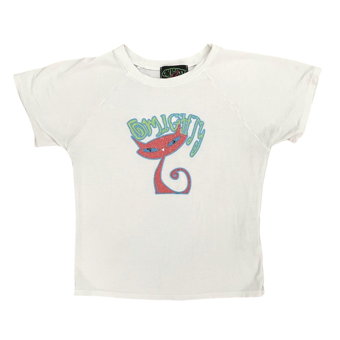 OMIGHTY white cat baby tee