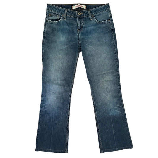 low waisted medium wash jeans