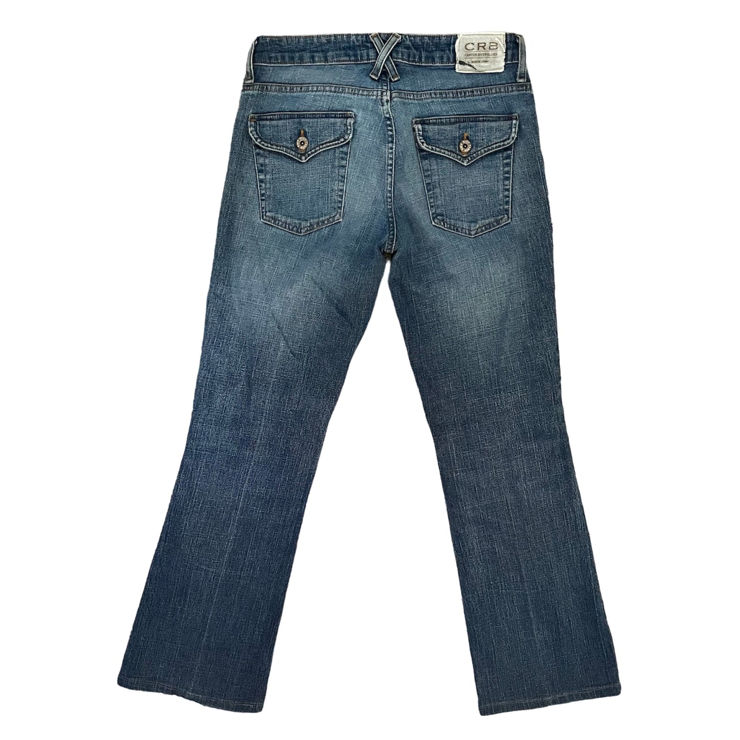 low waisted medium wash jeans