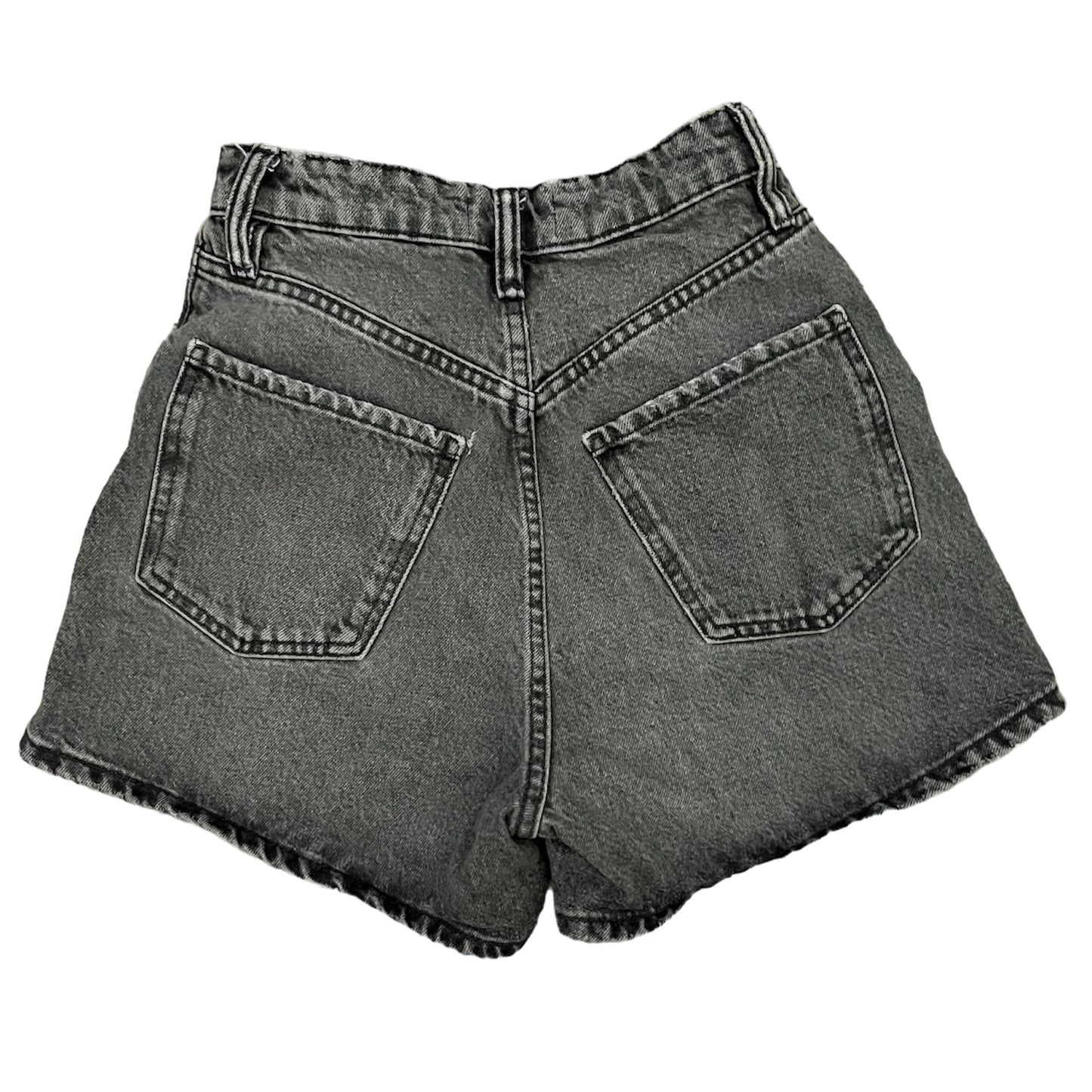 zara dark grey denim shorts