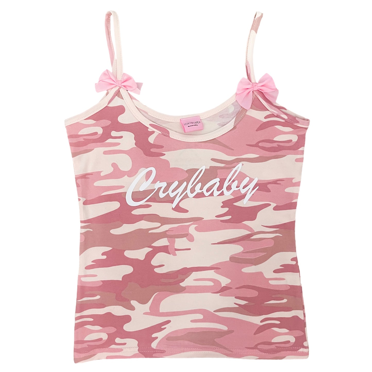 pink crybaby camo tank