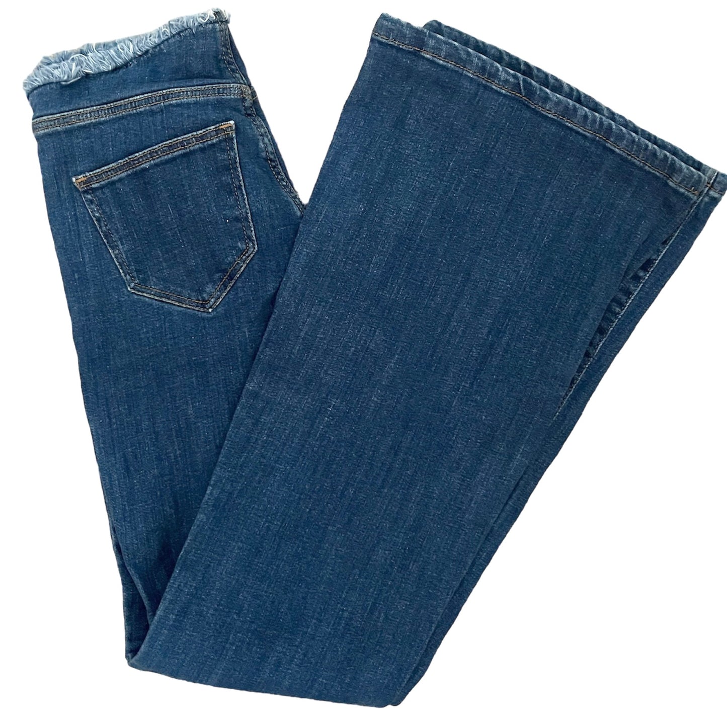 raw hem bootcut jeans