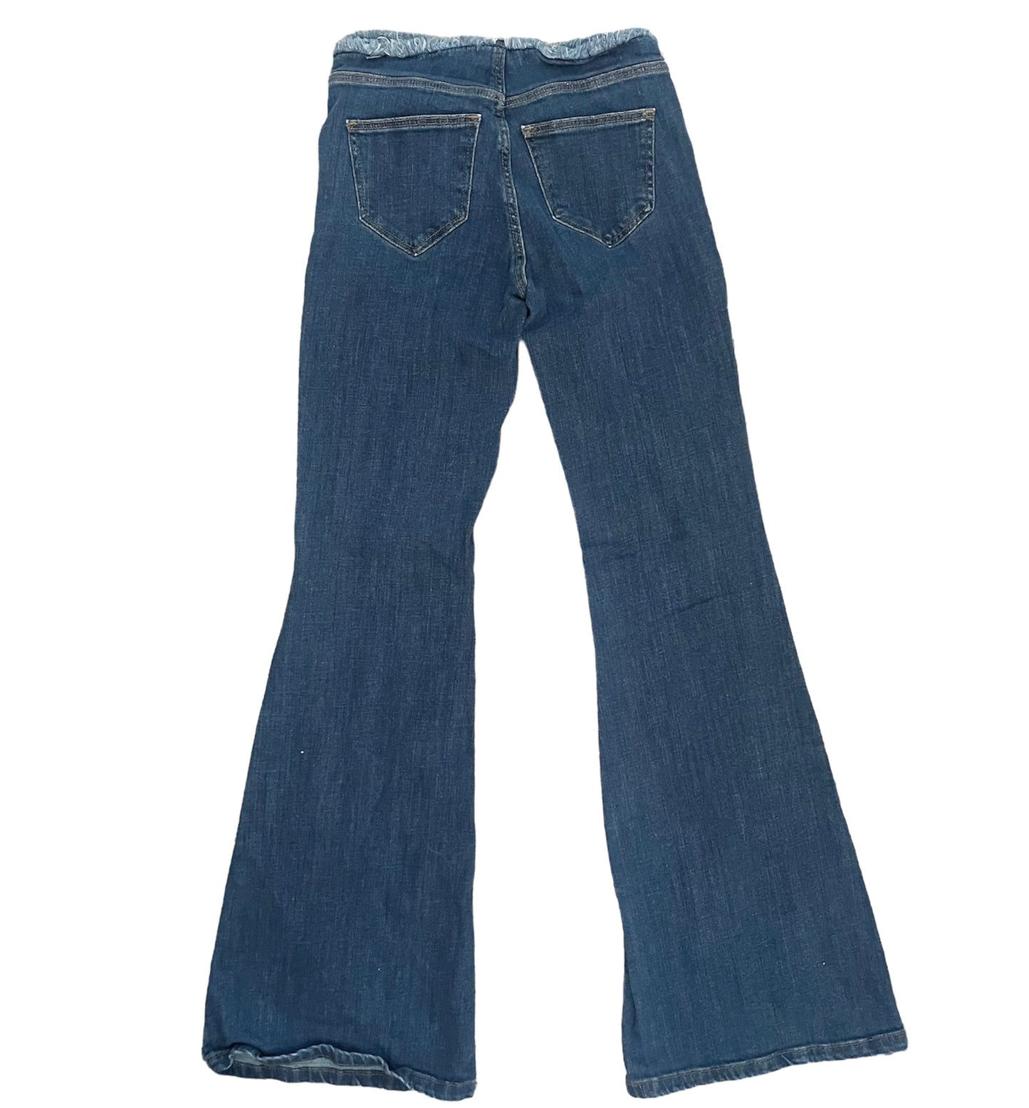 raw hem bootcut jeans