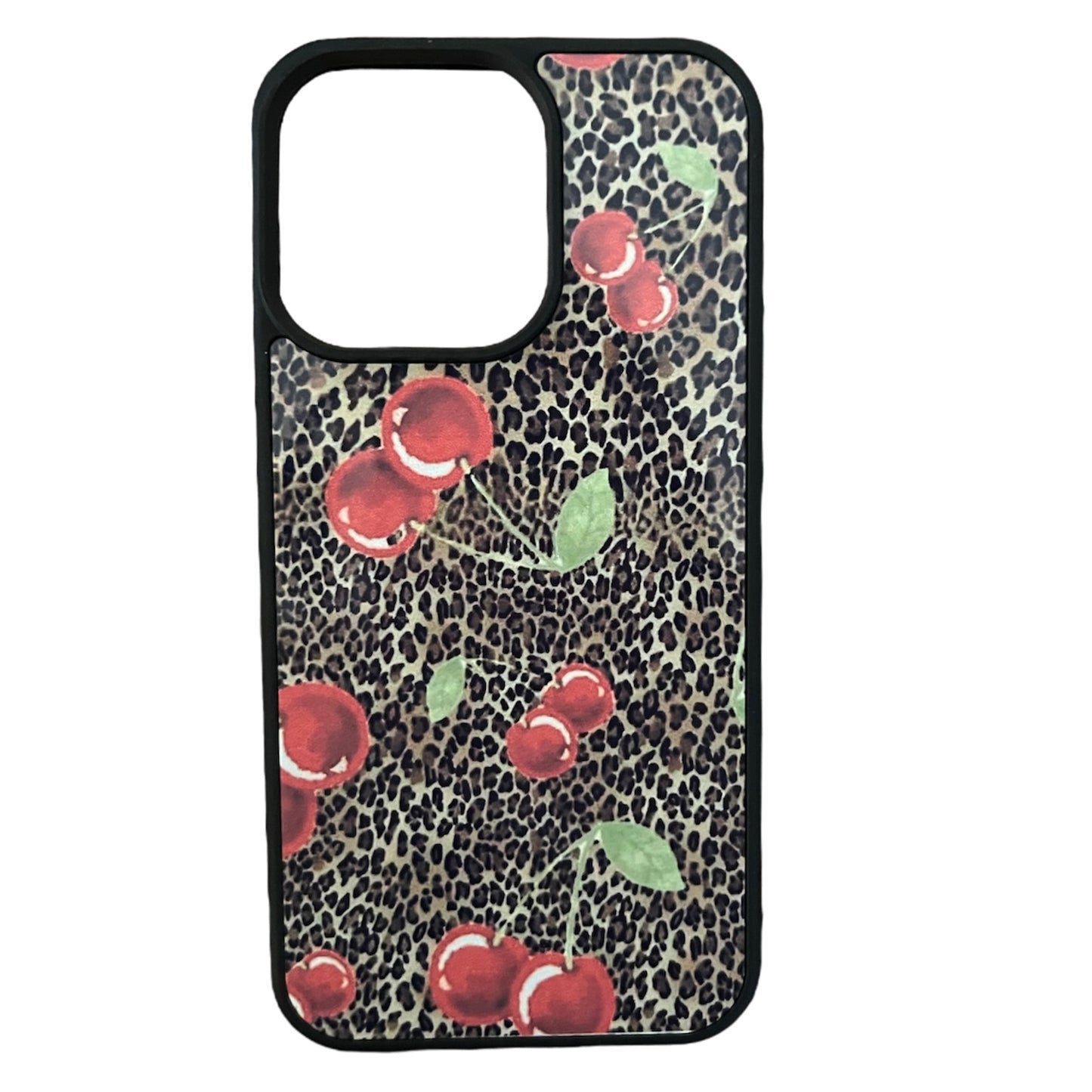 cherry cheetah phone case - iphone 13 pro