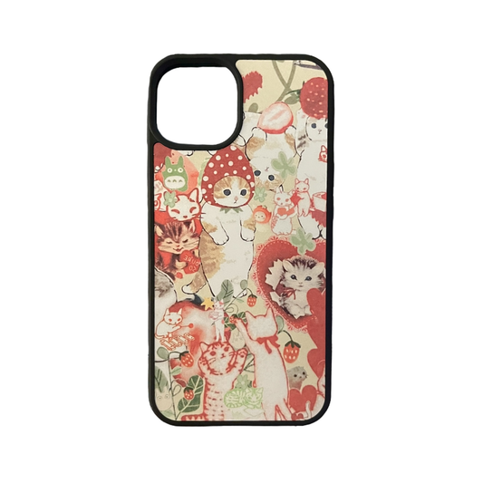 strawberry kitten phone case - iphone 13 case