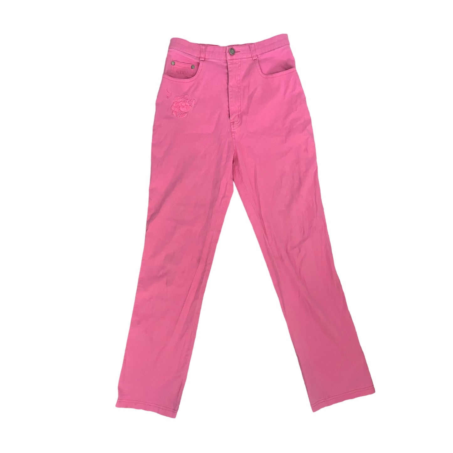 pink straight leg jeans