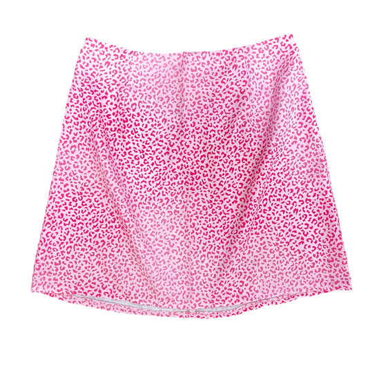 princess polly pink leopard mini skirt